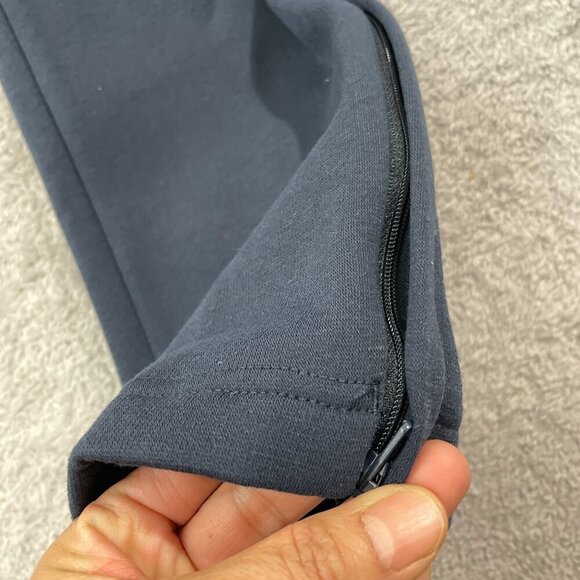 NEW Adidas Mens L Tapered Fit Jogger Sweatpants Navy Blue - Picture 8 of 10